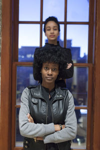 Portrait of two young women