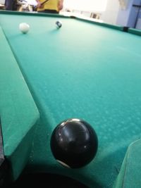 High angle view of ball on table