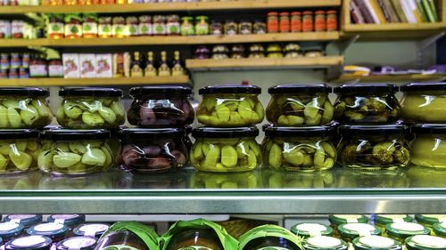 Variety of pickled vegetables for sale