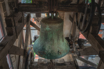 Panoramic shot of old machinery in factory