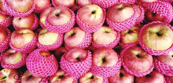 Full frame shot of fruits for sale in market