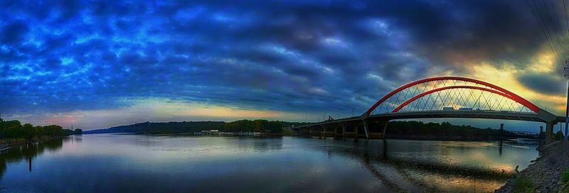 View of river against cloudy sky