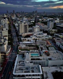 Aerial view of city