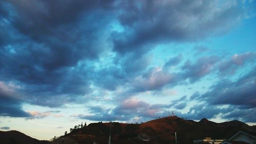 Low angle view of cloudy sky