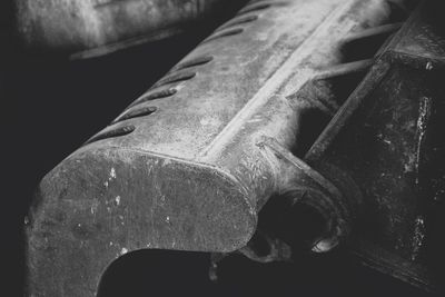 Close-up of human eye against black background