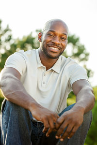 Portrait of young man smiling