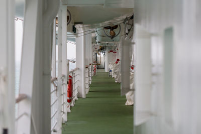 Empty corridor in building