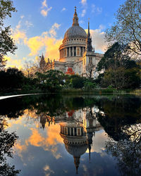 St pauls sunset reflection 