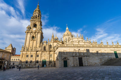 Low angle view of historic building against sky