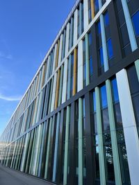 Low angle view of modern building against sky