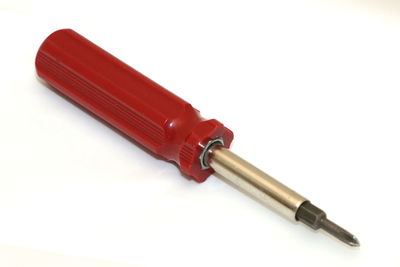 High angle view of pen on floor against white background