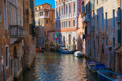 Scenic view of venice almost empty canals during daylight.