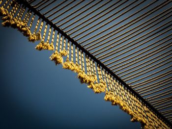 Low angle view of canopy against sky