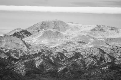 Scenic view of rocky mountains against sky