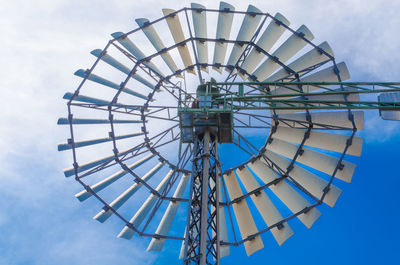 Low angle view of ferris wheel against sky