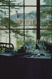 Food served on table in restaurant