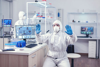 Portrait of scientist working in laboratory