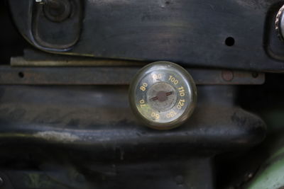 Close-up of old vintage car