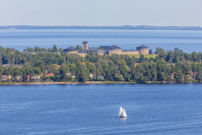 Karlsborg's fortress with the lake vatter in sweden