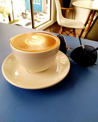 Coffee cup on table