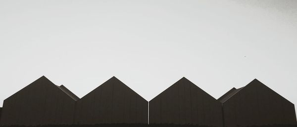 View of buildings against clear sky