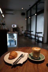 Coffee cup on table