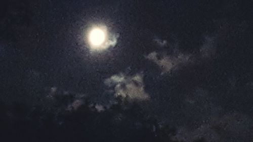 Low angle view of moon in sky