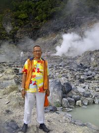 The domas crater of mount tangkuban perahu