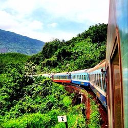 Train on railroad track