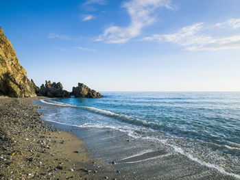 Cliff of maro-cerro gordo in nerja, malaga, spain