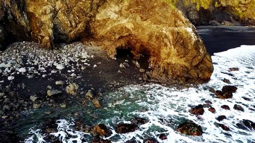 Rock formations in water