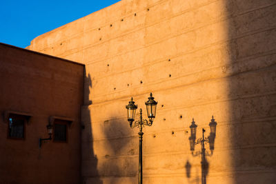 View of people on wall of building