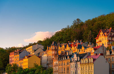 Low angle view of buildings against sky