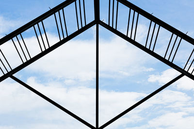 Low angle view of bridge against sky