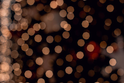 Defocused image of illuminated lights