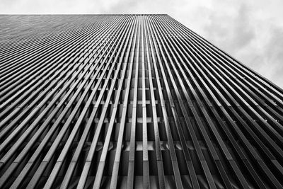 Low angle view of modern building against sky