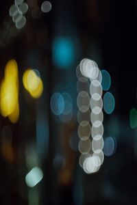 Defocused image of illuminated lights