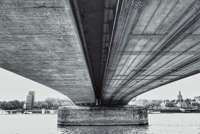 High angle view of bridge over river