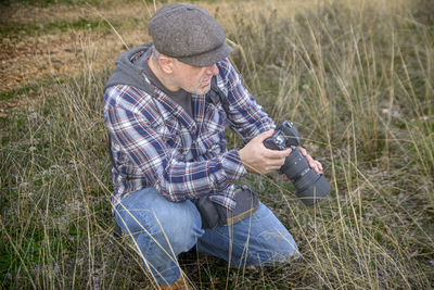 Young man using mobile phone