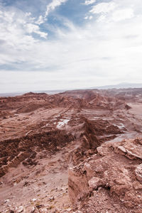 Scenic view of desert against sky