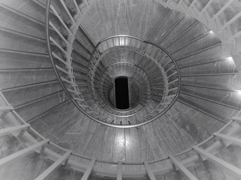 Low angle view of spiral staircase