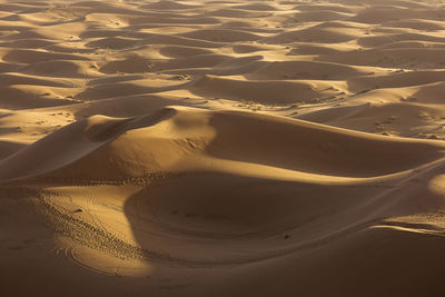 High angle view of sand dune