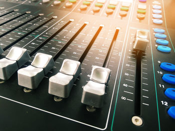 High angle view of computer keyboard