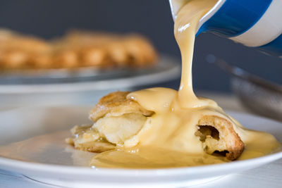 Close-up of dessert in plate