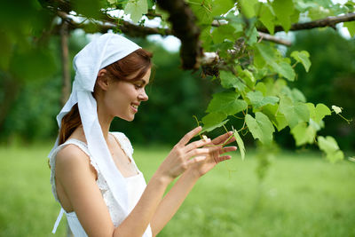 Young woman using mobile phone