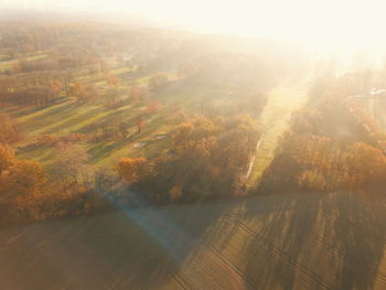 Aerial view of landscape against sky