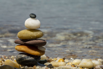Stack of stones on beach