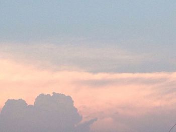 Low angle view of sky during sunset