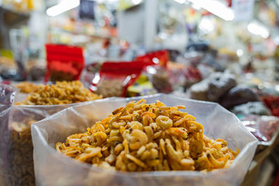 Close-up of food for sale at market stall