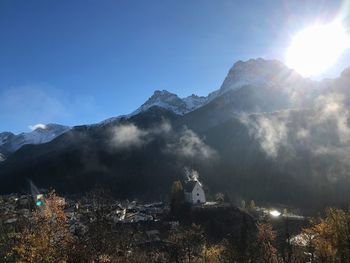 View of mountain range against the sky